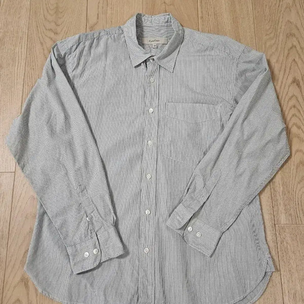 [BUNJANG] Firstfloor Striped Shirt Greenfield / 퍼스트플로어 / 스트라이프 셔츠 그린필드 / 46