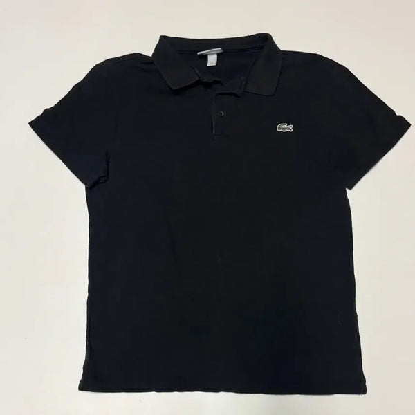 [BUNJANG] Lacoste Regular Fit Short Sleeve Polo Shirt Black / 정품 라코스테 레귤러 핏 반팔 카라 티셔츠 블랙