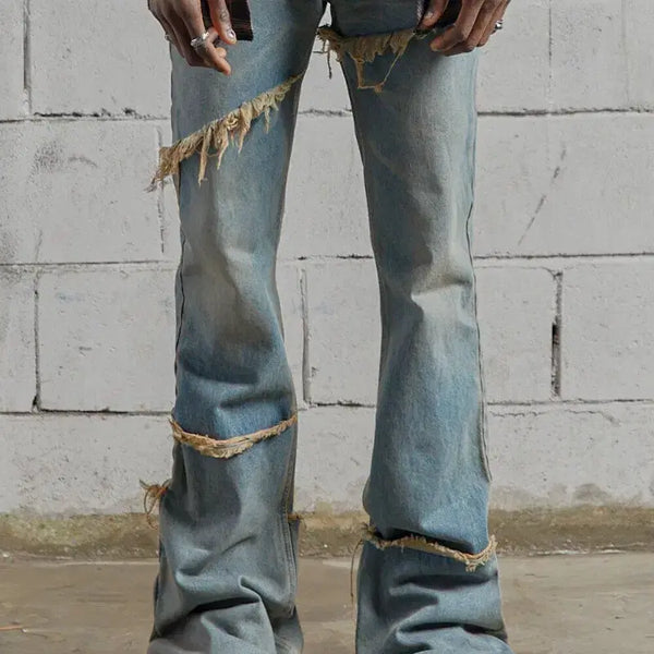 [BUNJANG] The Sudden Lab Double Layered Cut-off Denim Jeans (L) / 더써든랩 double layered cut off denim jean L 사이즈