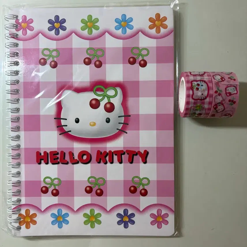 [BUNJANG] Sanrio Hello Kitty Strawberry Edition Washi Tape and Notebook Bundle Set / 체리키티 딸기키티 마테,노트 일괄