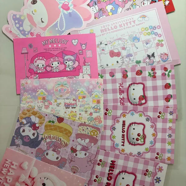 [BUNJANG] Sanrio Hello Kitty Ichigo Shimbun Postcard Bundle (10 pcs) / (8/21까지)산리오 키티 엽서 이치고신문 부록등 (총 10장)