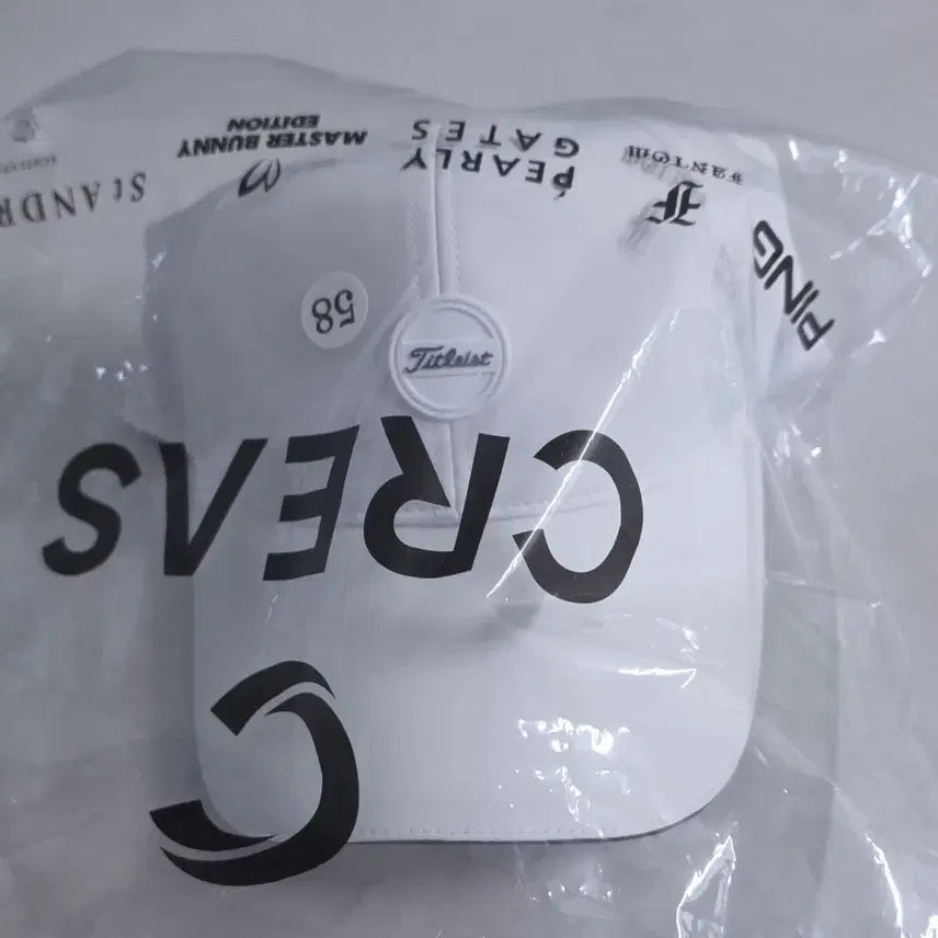 [BUNJANG] Titleist Golf Cap White 58 / 타이틀리스트 골프 모자 화이트 58
