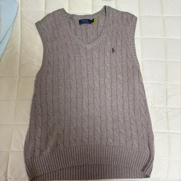 [BUNJANG] Polo Ralph Lauren Knit Vest Beige M / 폴로 랄프로렌 니트 베스트 베이지