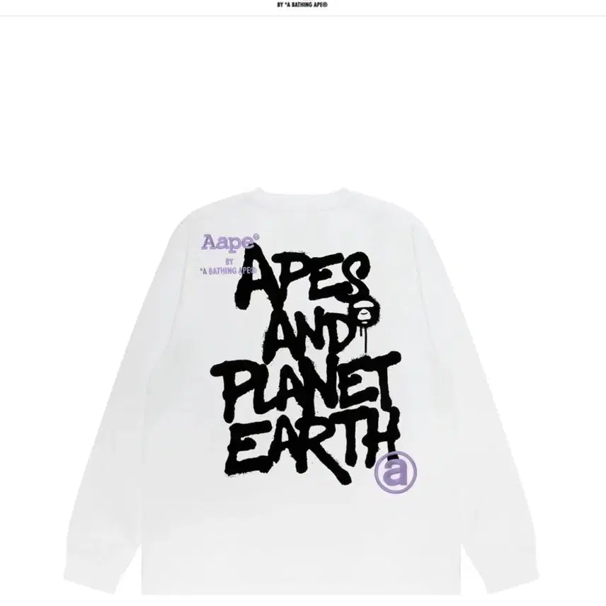 [BUNJANG] Aape Logo Graphic Long Sleeve T-Shirt / Aape 에이프 로고 그래픽 롱슬리브
