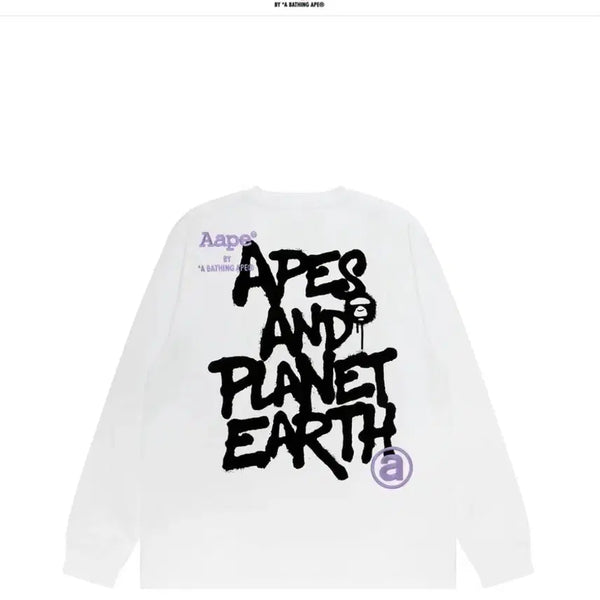 [BUNJANG] Aape Logo Graphic Long Sleeve T-Shirt / Aape 에이프 로고 그래픽 롱슬리브