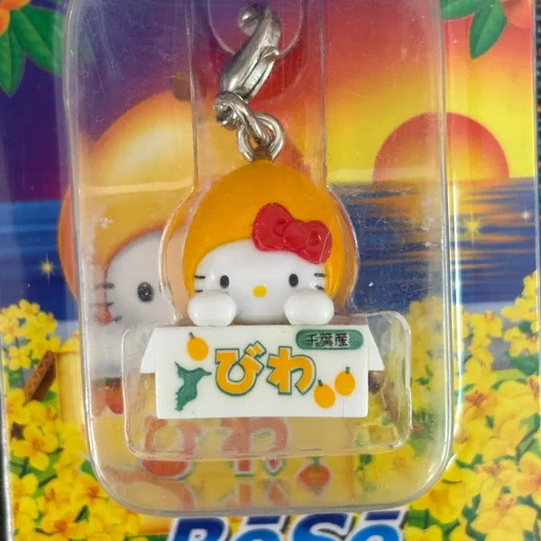 [BUNJANG] Classic Hello Kitty Rain & Fruit Keyring / 고전 헬로키티 비와 과일 키링