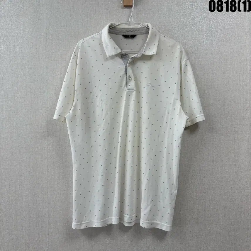 [BUNJANG] Pierre Cardin White Pattern Shirt 110 / 피에르가르뎅 화이트 패턴 셔츠 110