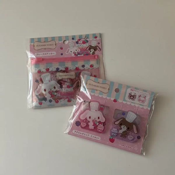 [BUNJANG] Sugarbunnies Acrylic Clip & Sticker Set / 슈가바니즈 아크릴 클립 & 스티커 세트