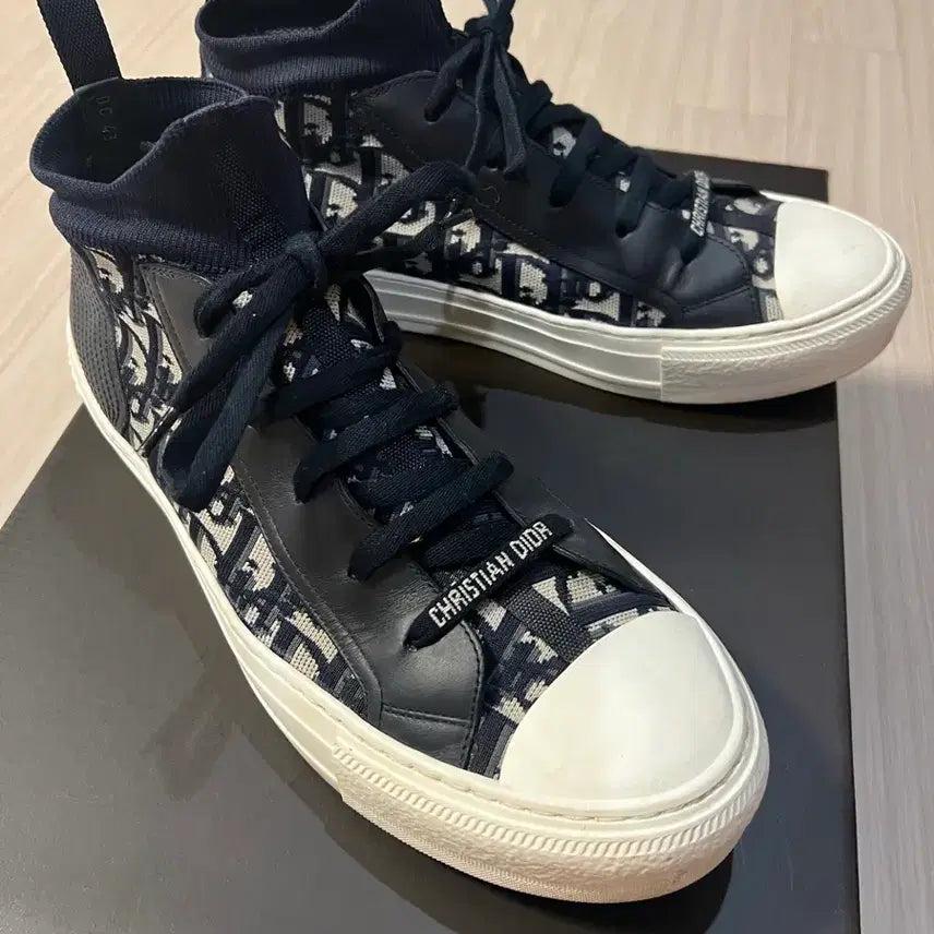 [BUNJANG] Dior Walk'n'Dior Oblique High-Top Sneakers Men's Size 43 / 디올 워크앤디올 오블리크 하이탑 스니커즈 남성 43