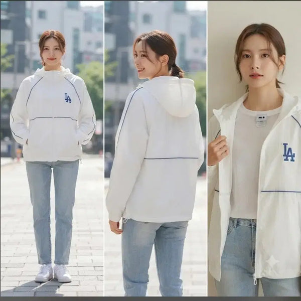[BUNJANG] MLB Women's Windbreaker Jacket Size 90 / (택포)MLB 바람막이 여 90