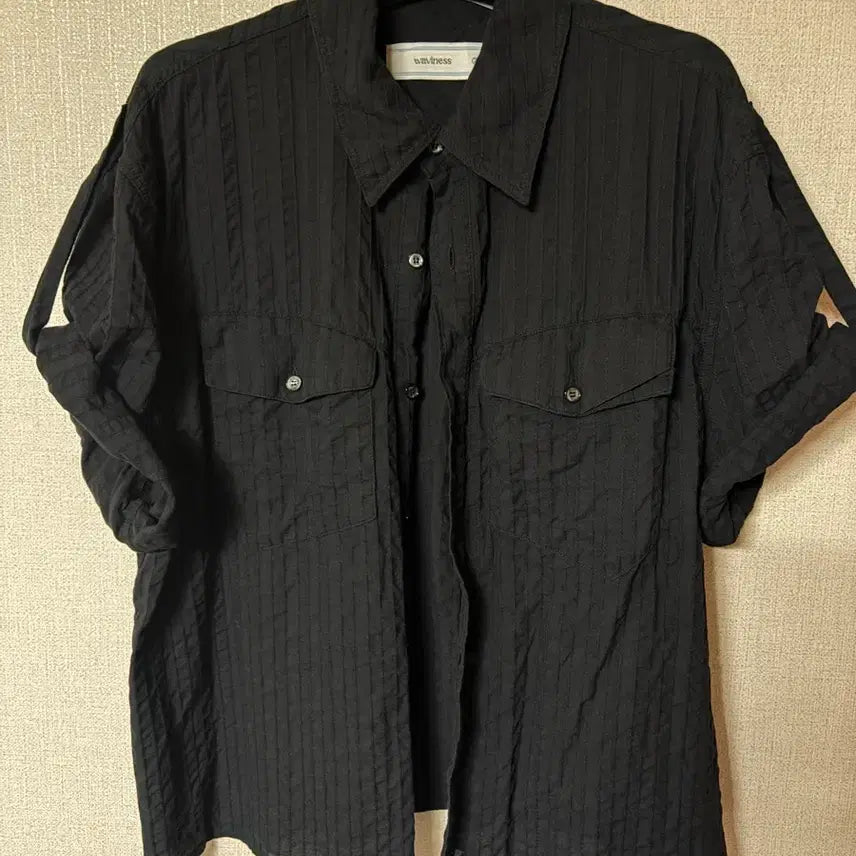 [BUNJANG] Waveness Horizon Stripe Half Shirt / 웨이비니스 호라이즌 스트라이프 하프 셔츠