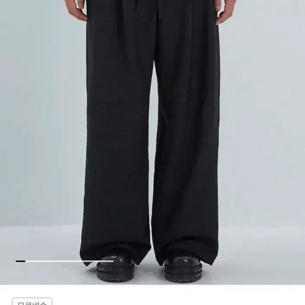 [BUNJANG] Juun.J Wrinkle Poly Wool Easy Pants Black / 준지 링클 폴리 울 이지 팬츠 블랙 - 25SS