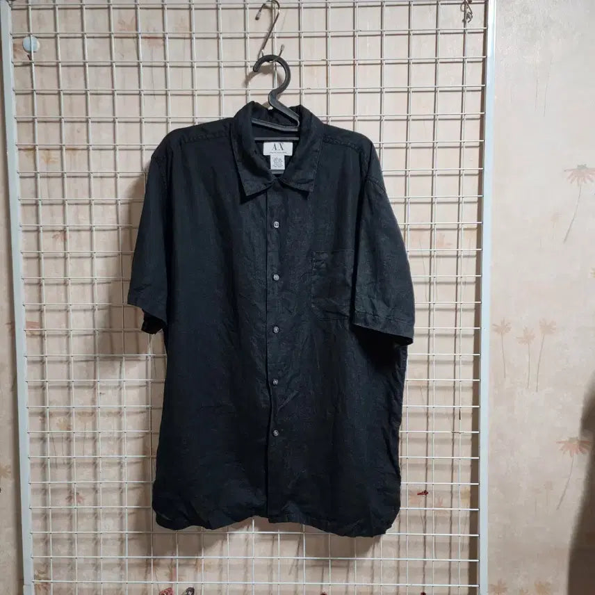 [BUNJANG] Armani Exchange 100% Linen Short Sleeve Shirt Men's 110 / 알마니익스체인지(마100%)반팔셔츠(남110)