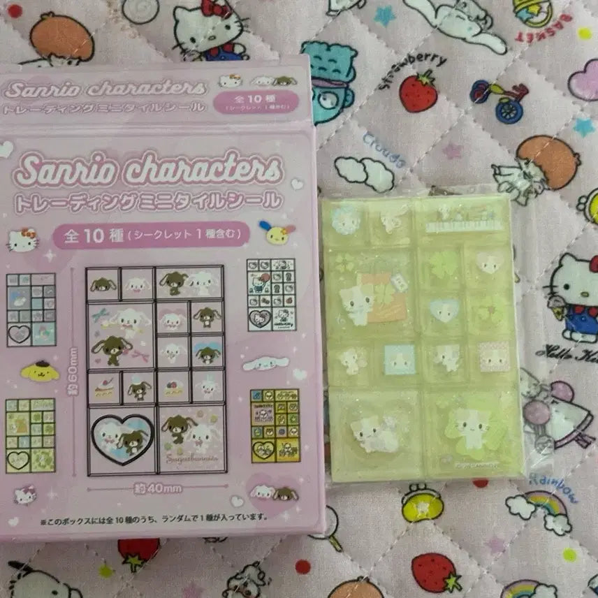[BUNJANG] Sanrio Marshmallow Mini Tile Sticker Set / 산리오 마슈마로 미니 타일 스티커