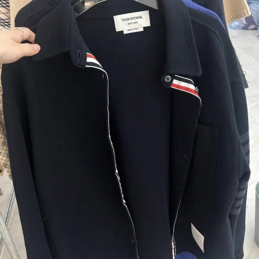[BUNJANG] Thom Browne Navy Knit Cardigan / 톰브라운 니트가디건