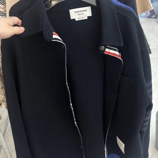 [BUNJANG] Thom Browne Navy Knit Cardigan / 톰브라운 니트가디건