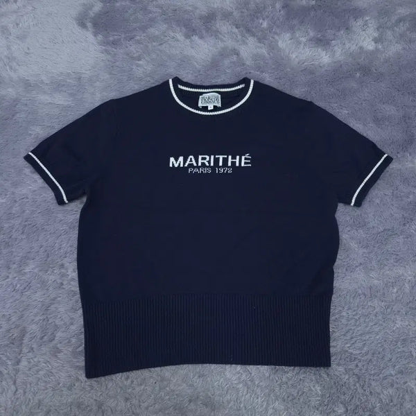 [BUNJANG] Marithe Francois Girbaud T-shirt Knit S / S 마리떼프랑소와저버 반팔 니트 | 0818A44