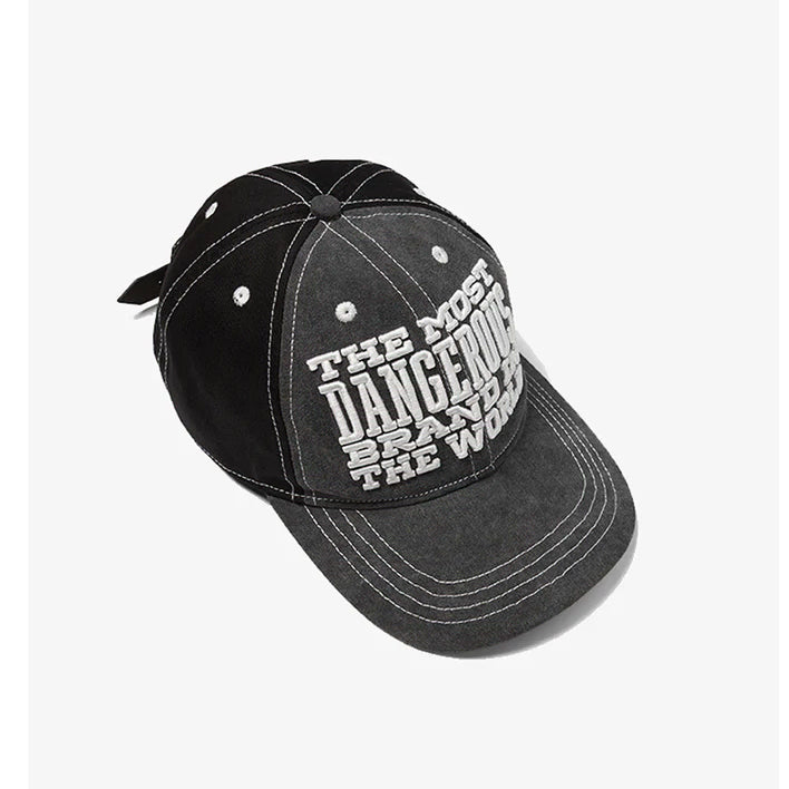[BUNJANG] Denim Tears Topstitch Mission Statement Ball Cap Hat / [해외] 데님 티어스 탑스티치 미션 스테이트먼트 볼캡 모자