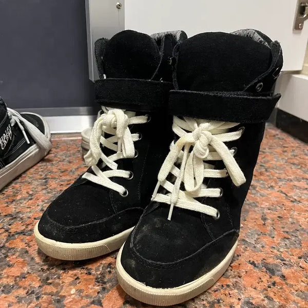 [BUNJANG] Steve Madden High-Top Wedge Sneakers / 스티브매든 하이탑 웨지 스니커즈