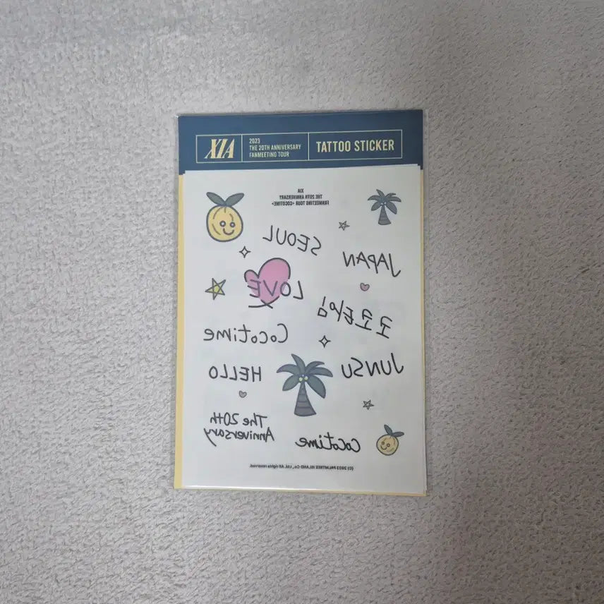 [BUNJANG] Kim Junsu Coconuts Time Tattoo Sticker / 김준수 코코타임 타투 스티커