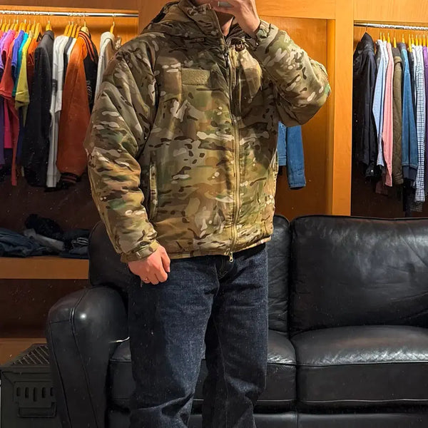 [BUNJANG] Wild Things ECWCS Multicam Primaroft Jacket (Size S) / 타임세일)미군 ECWCS 멀티캠 프리마로프트 자켓 S 105 와일드띵