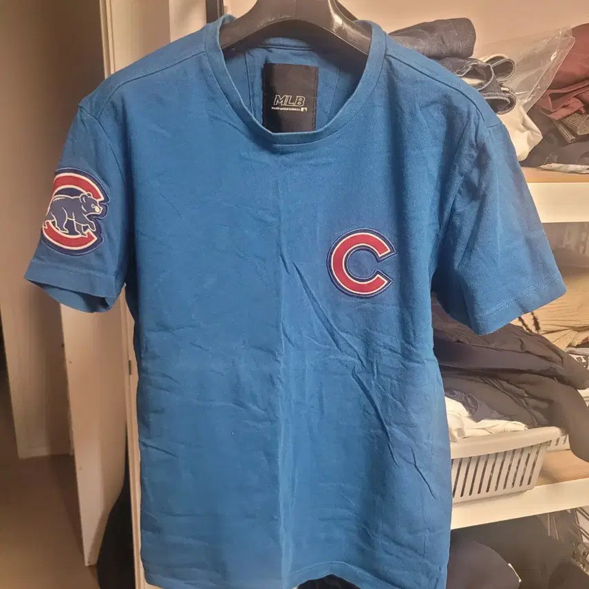 [BUNJANG] MLB Chicago Cubs Short Sleeve T-Shirt Blue Size 95 / MLB 시카고 컵스 반팔 티셔츠 블루95