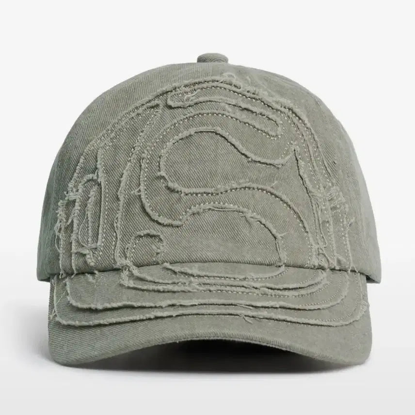 [BUNJANG] LORES Haze Distressed Cap - Khaki / 로어즈 LORES Haze Distressed Cap - Khaki