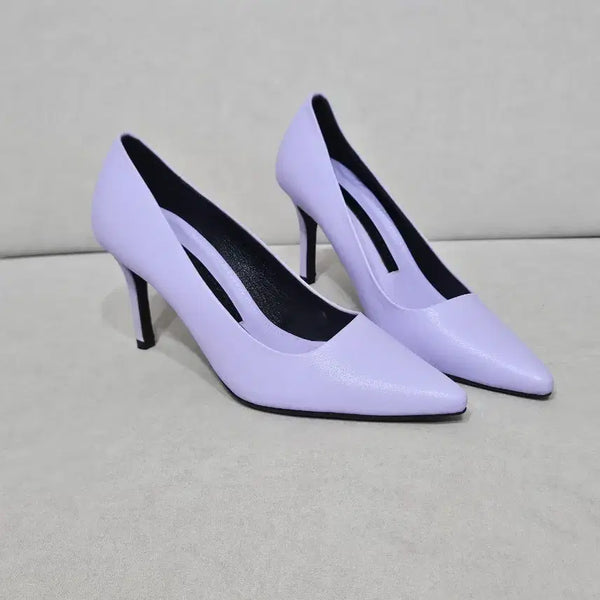 [BUNJANG] Women's Stiletto High Heels 8cm Purple Size 230 / 새상품 국내생산 연보라 하이힐 구두 230 8cm