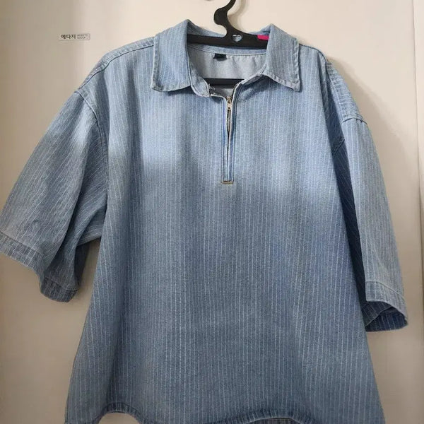 [BUNJANG] Men's Light Wash Denim Shirt (XL) / 남자 연청남방(XL)