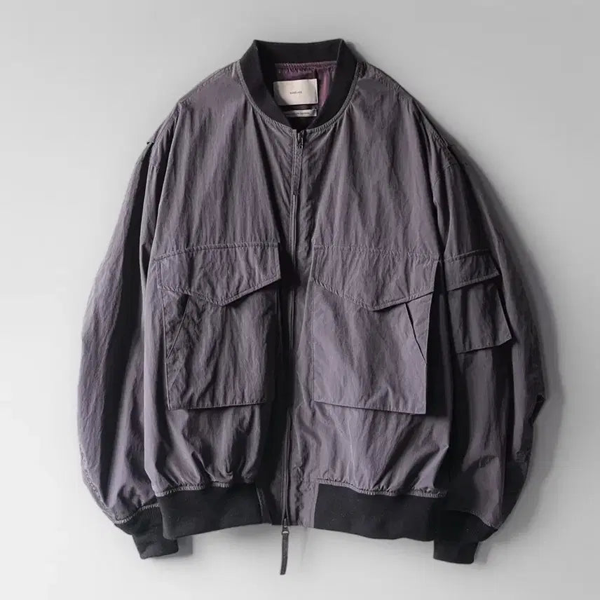 [BUNJANG] Ourselves 26SS Vintage Washed Flight Jacket Charcoal / [3] 아워셀브스 26SS Vintage Washed Flight Jacket Charcoal