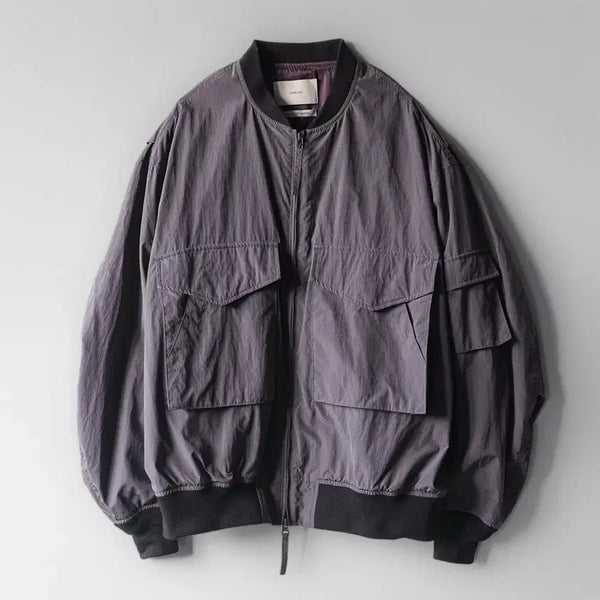 [BUNJANG] Ourselves 26SS Vintage Washed Flight Jacket Charcoal / [3] 아워셀브스 26SS Vintage Washed Flight Jacket Charcoal