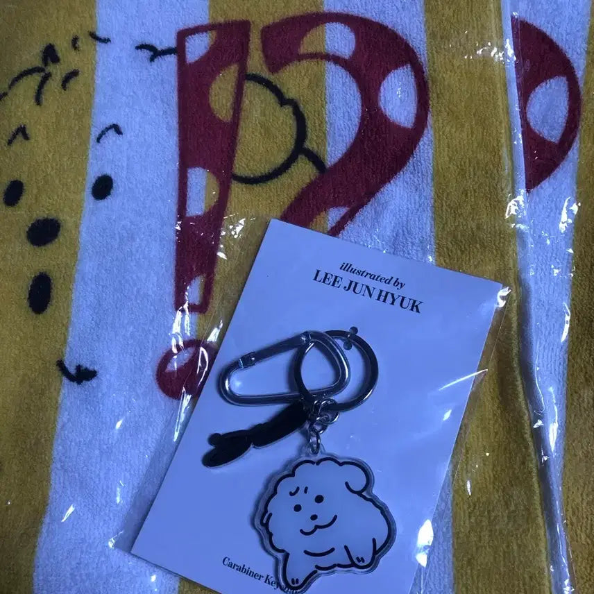 [BUNJANG] Lee Jun Hyuk Actor Fan Meeting Popcorn Keyring & Hand Towel Bundle Set (Sealed) / 일괄 미개봉) 이준혁 배우 팬미팅 팝콘이 키링 + 핸드타올 2장