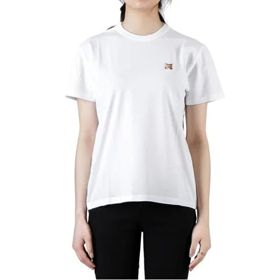 [BUNJANG] Maison Kitsuné Women's Short Sleeve T-Shirt White S / 메종키츠네) 여성 반팔 화이트 티셔츠 - S