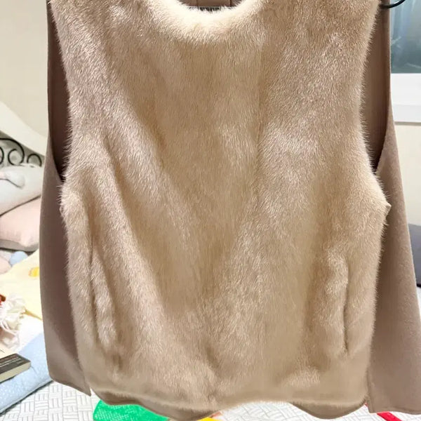 [BUNJANG] TIME Mink Vest / 타임 밍크