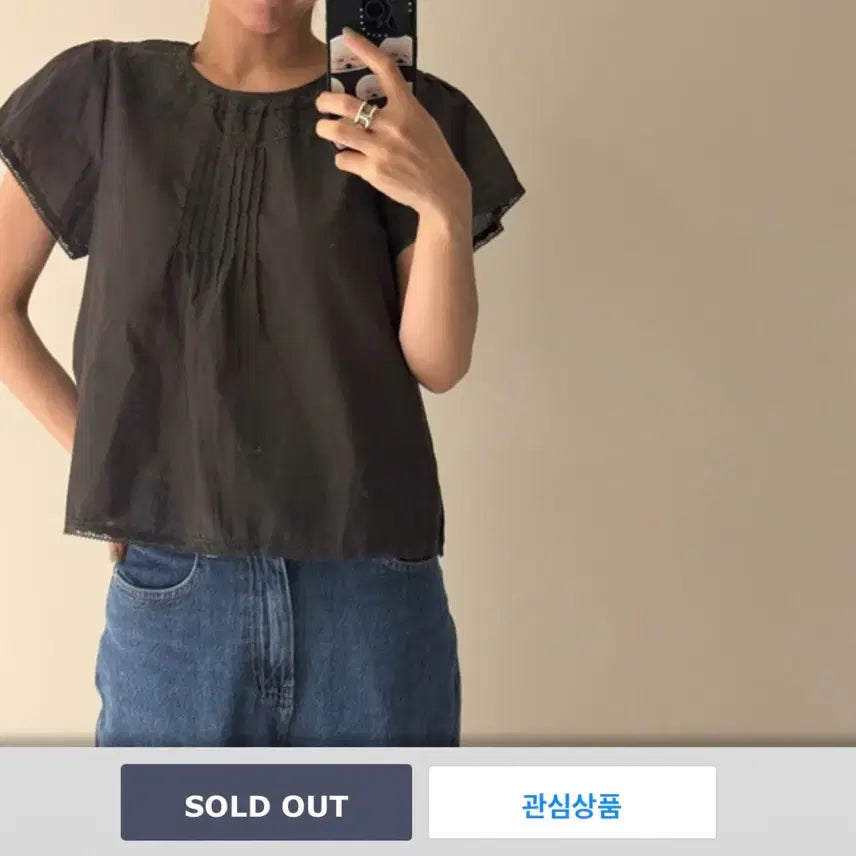[BUNJANG] Chunitori Limited Edition Lace Blouse (Charcoal) / 츄니토리 미판매분 한정수량 깜짝오픈 레이스 블라우스 먹색