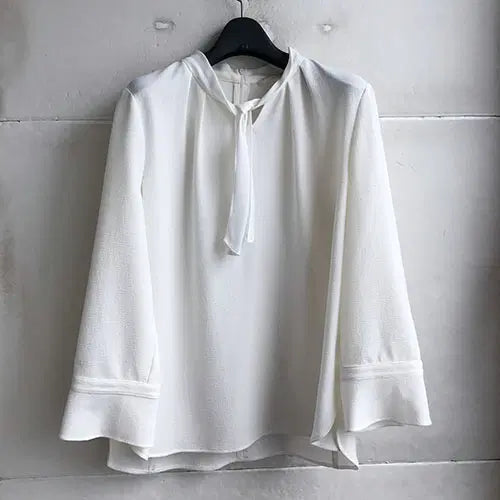 [BUNJANG] Carries Note Women's Ivory Polyester Blend Blouse Size 77 / 캐리스노트 정품 - 77/새거수준