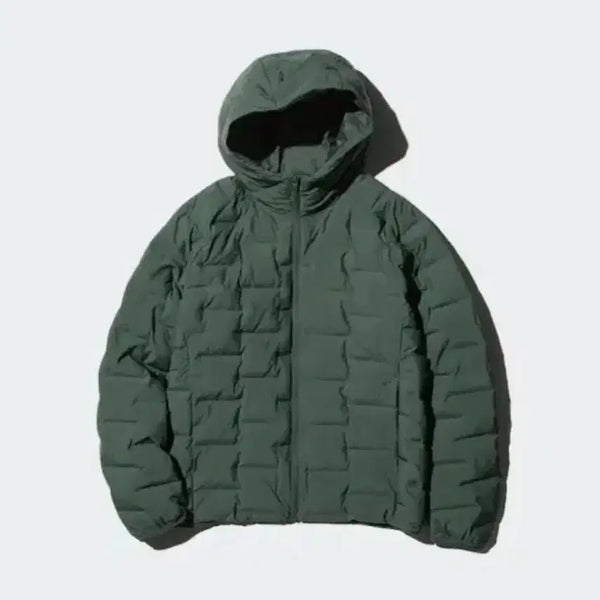[BUNJANG] Uniqlo Puff Tech Lightweight Padded Jacket Dark Green L / 유니클로 퍼프테크 경량 패딩 다크 그린 L