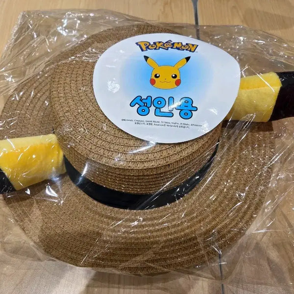 [BUNJANG] Pokemon Pikachu Magikarp Straw Hat / 포켓몬 피카츄 밀짚모자 잉어킹