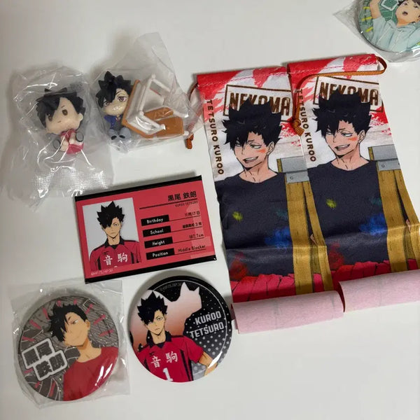 [BUNJANG] Haikyuu!! Tetsuro Kuroo Gacha Tapestry Badge Bundle Set / 하이큐 쿠로오 테츠로 가챠 태피스트리 뱃지 일괄