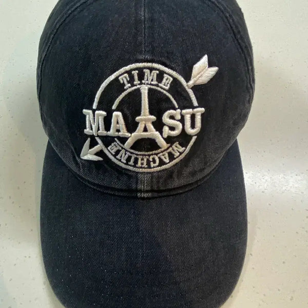 [BUNJANG] Masu Embroidered Cotton Twill Ball Cap - Black / [free] Masu 마수 엠보로이더 볼캡 블랙