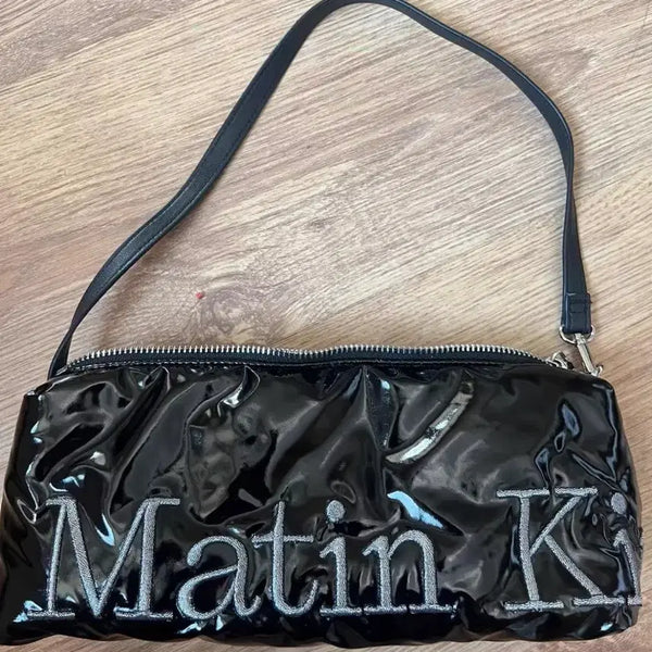 [BUNJANG] Matin Kim Logo Shoulder Bag Crossbody Bag Black / 마틴킴 Matin Kim 로고 숄더백 크로스백 블랙