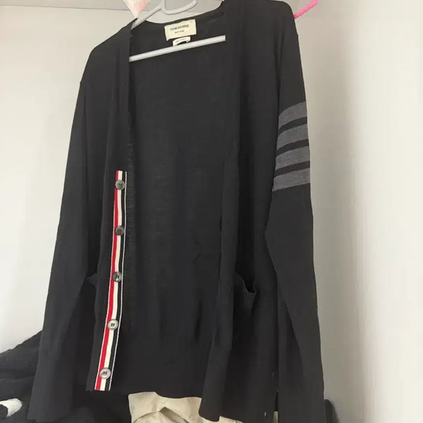 [BUNJANG] Thom Browne Four Bar Cardigan Black / 백화점판 톰브라운 4선 가디건 블백