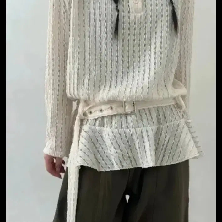 [BUNJANG] Frill Layered Hooded Knit / 프릴 레이어드 후드 니트