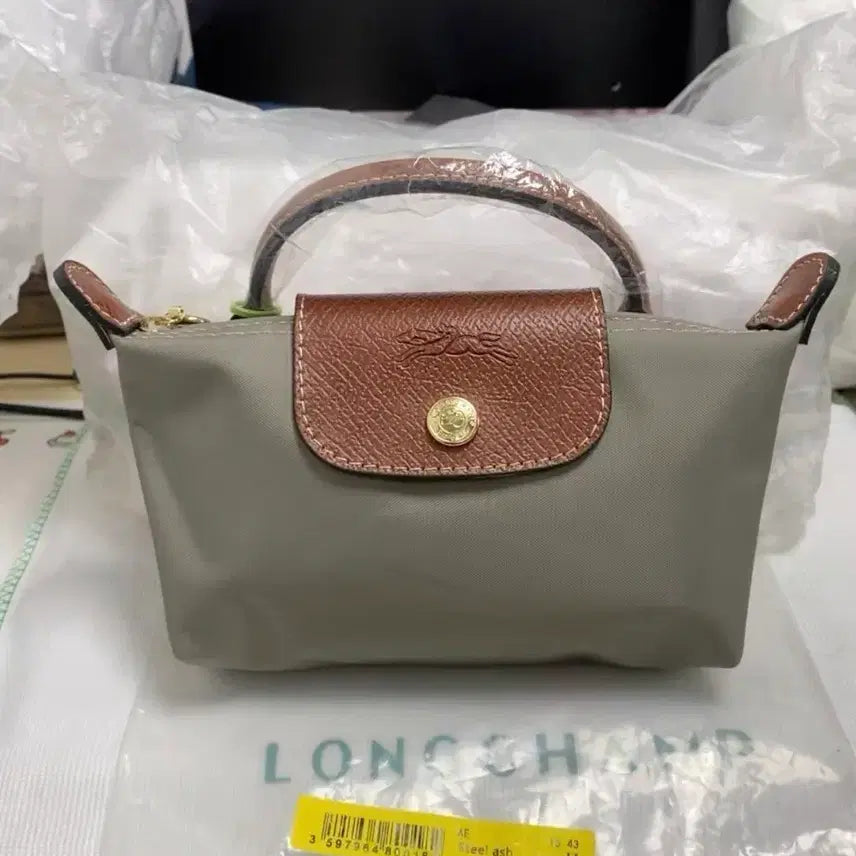 [BUNJANG] Longchamp Le Pliage Mini Pouch Steel Ash Authentic New / 롱샴 르 플리아쥬 미니 파우치 스틸애쉬 정품 새상품