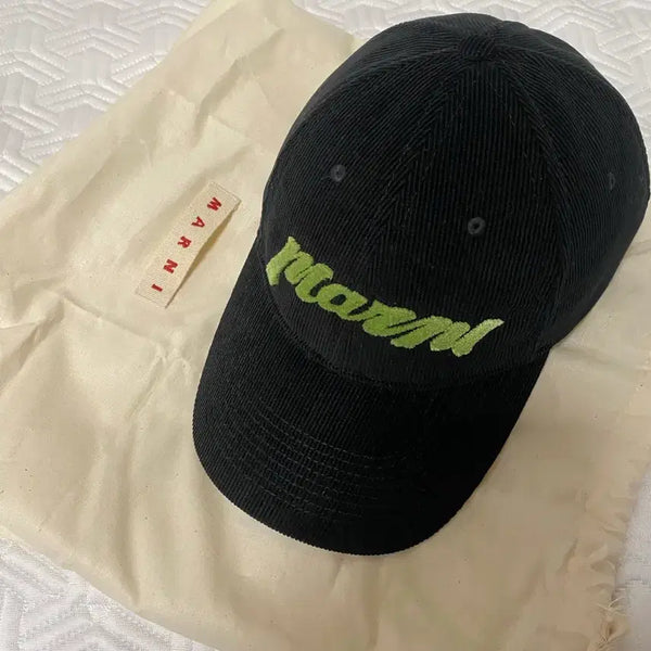 [BUNJANG] Marni Logo Embroidered Twill Baseball Cap Black / [M] 마르니 로고 자수 트윌 베이스볼 캡 블랙