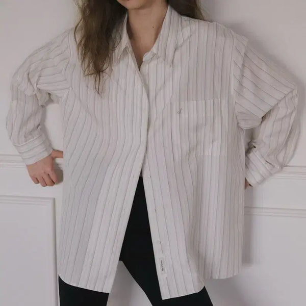 [BUNJANG] OVERDUELFLARE Cotton Oversized Shirt / 오버듀플레어 코튼 오버사이즈 셔츠
