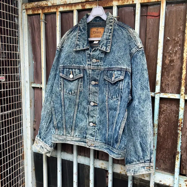 [BUNJANG] EDWIN Washed Denim Trucker Jacket / EDWIN 워싱 데님 트러커 자켓