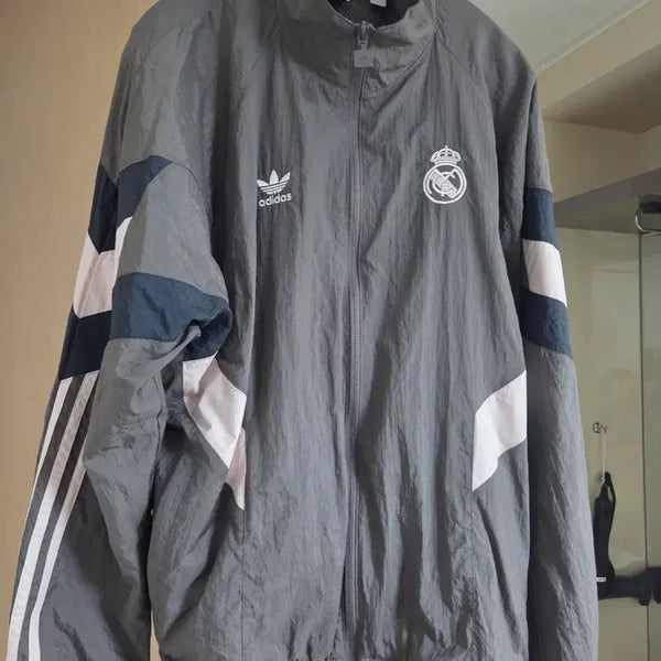 [BUNJANG] Adidas Real Madrid Track Top - Gray - Size M / 아디다스 레알마드리드 트랙탑 M사이즈