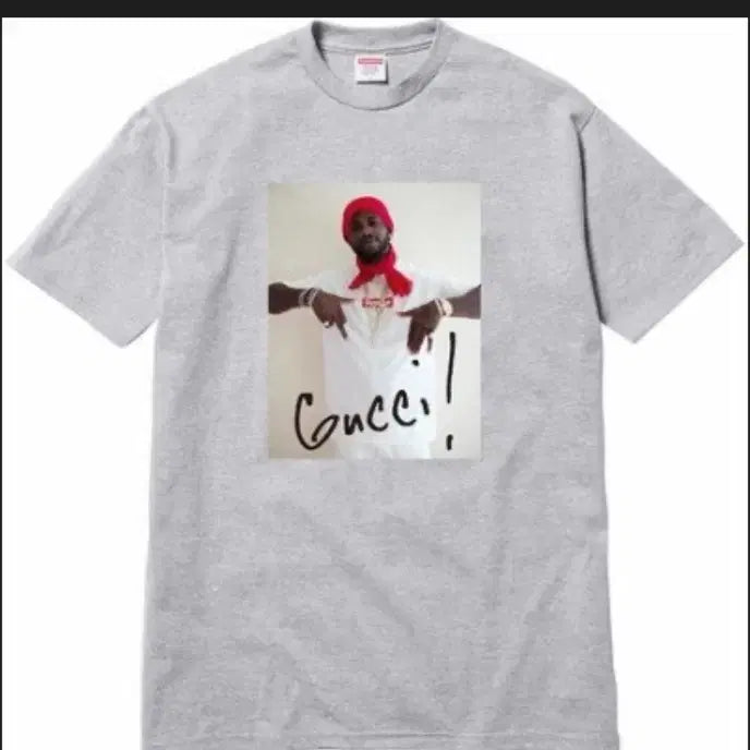 [BUNJANG] Supreme x Gucci Mane T-Shirt Grey / [L] 슈프림 x 구찌메인 티셔츠