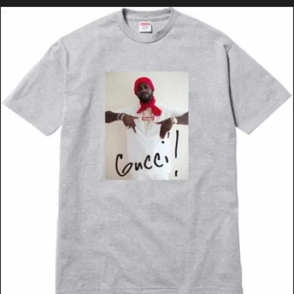 [BUNJANG] Supreme x Gucci Mane T-Shirt Grey / [L] 슈프림 x 구찌메인 티셔츠